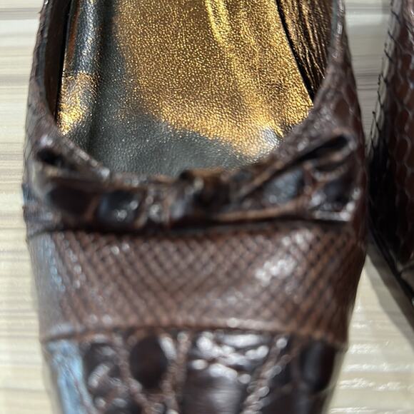 Isaac made in Italy mix snake skin uppers. Reddish brown size 8 - Picture 8 of 8